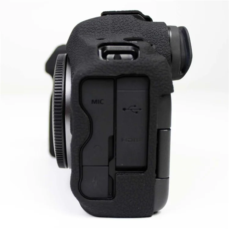 Soft Silicone Case Camera Protector Skin Bag Body Cover for Canon EOS R5 - Preto