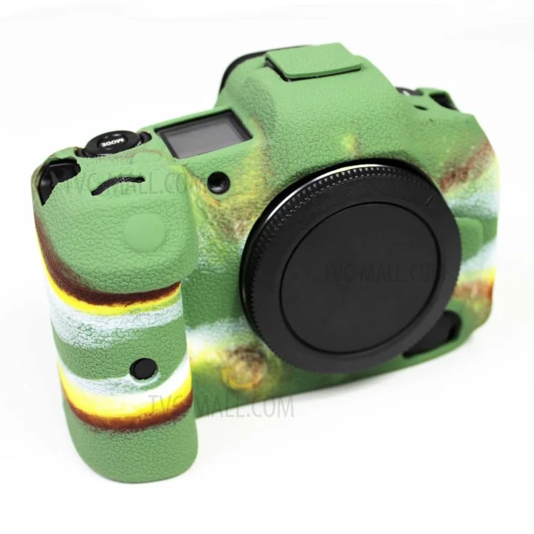 Capa de Silicone Macio Protetor de Câmera Skin Bag Body para Canon EOS R5 - Camuflagem