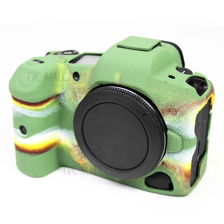 Capa de Silicone Macio Protetor de Câmera Skin Bag Body para Canon EOS R5 - Camuflagem