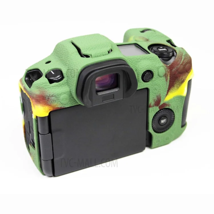 Capa de Silicone Macio Protetor de Câmera Skin Bag Body para Canon EOS R5 - Camuflagem