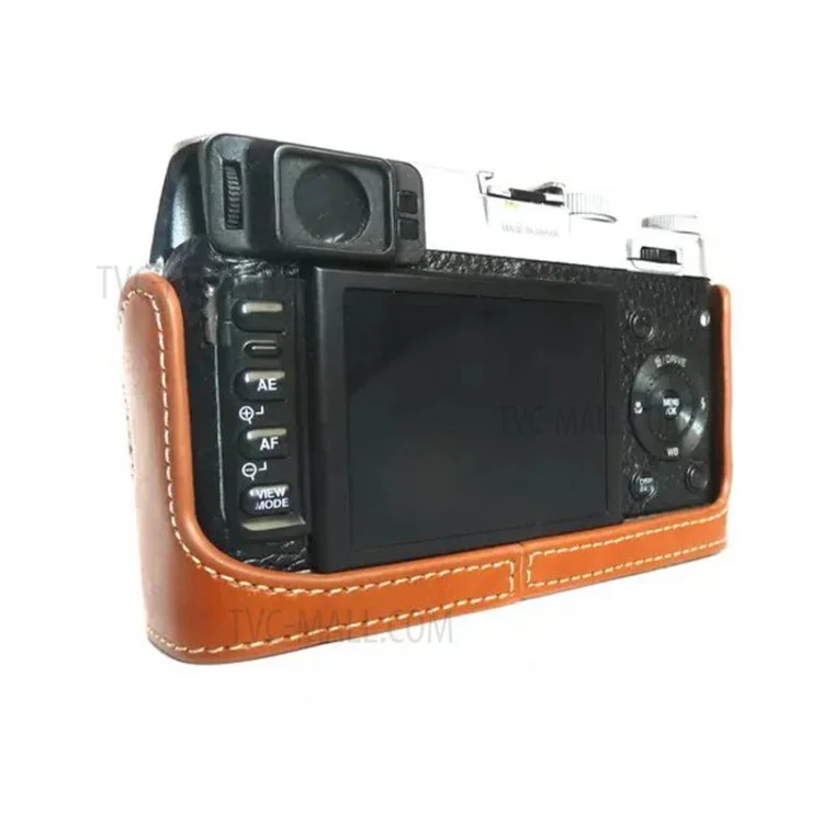 Kameraschutz Bottom Case PU Lederabdeckung Mit Batterie Öffnung Für Fuji X100/x100s/x100t - Braun