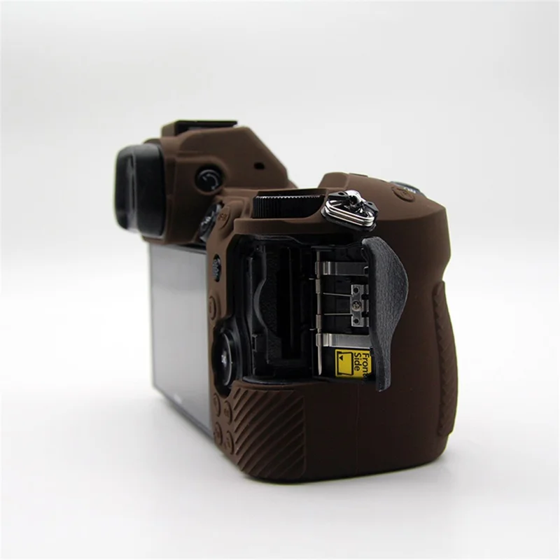 Étui de protection en silicone à texture unie et antichoc pour Nikon Z6/Z7 - Café