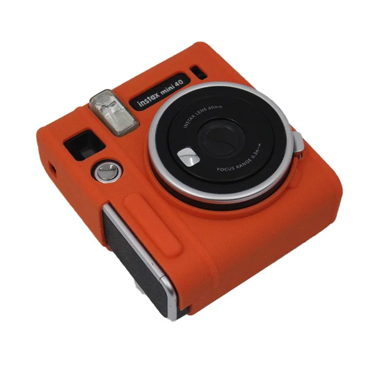 Soft Silicone Camera Case Protector Camera Body Sleeve Cover for Fujifilm Instax Mini 40 - Orange