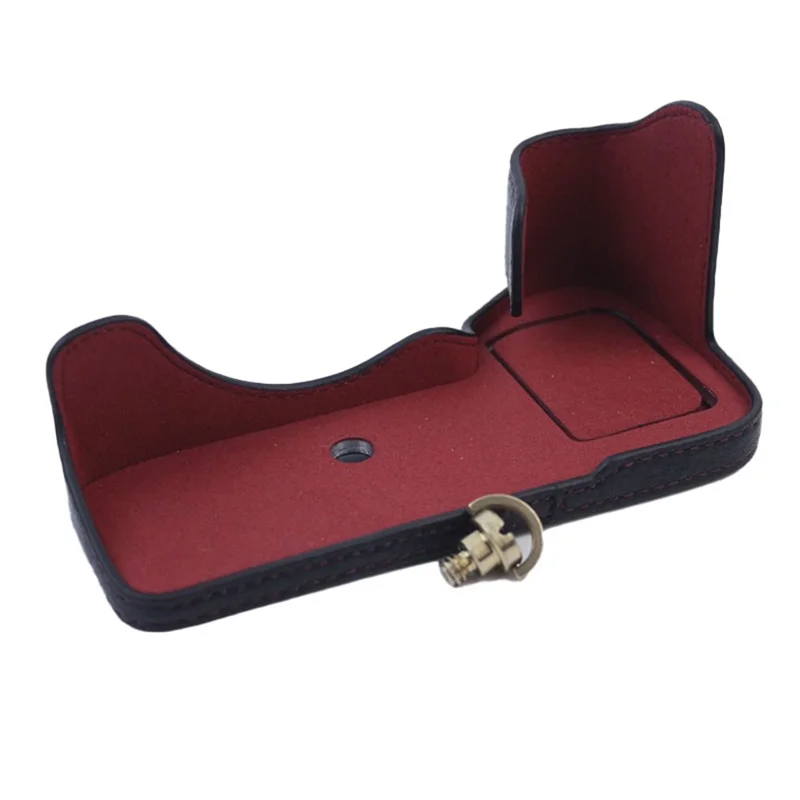 Custodia impermeabile per Sony A7M4 / A1 / A7S III / A7S3 / A7R5, custodia inferiore in vera pelle, protezione resistente agli urti - Nero