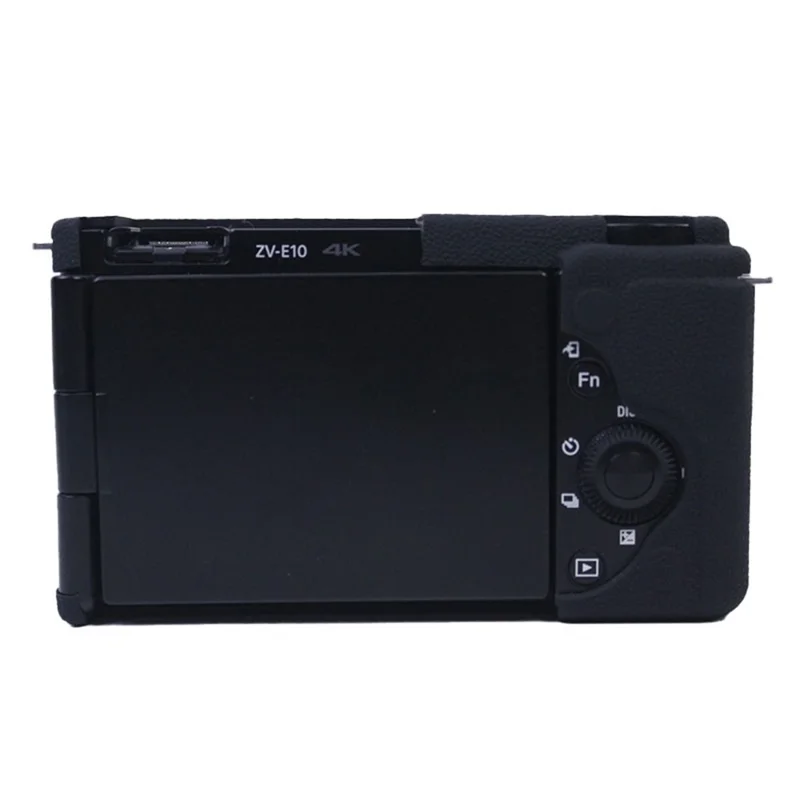 Soft Silicone Camera Case Protector Sleeve Cover for Sony ZV-E10 Camera - Black