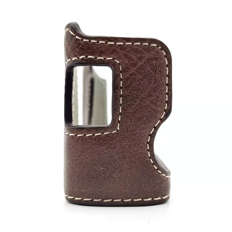 For Fujifilm X100V / X100F PU Leather Camera Bottom Case Protective Half Body Cover with Battery Opening - Coffee