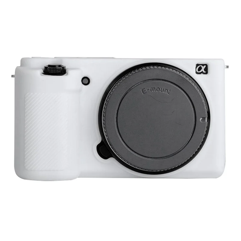 For Sony ZV-E10 ILDC Silicone Cover Anti-slip Dust-proof Anti-collision Silicone Camera Protective Cover - White