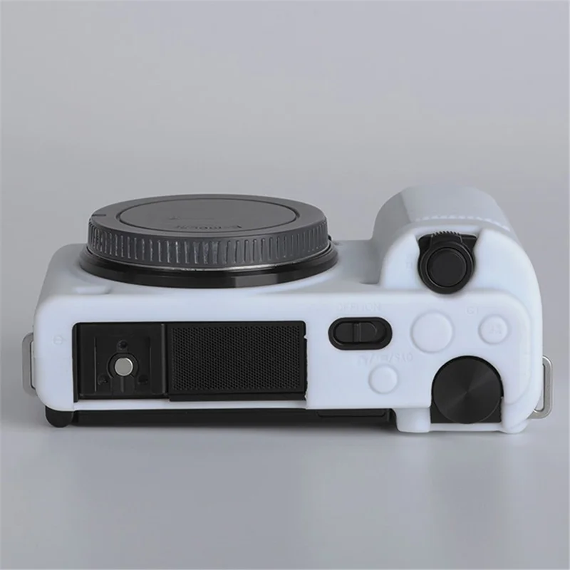 For Sony ZV-E10 ILDC Silicone Cover Anti-slip Dust-proof Anti-collision Silicone Camera Protective Cover - White