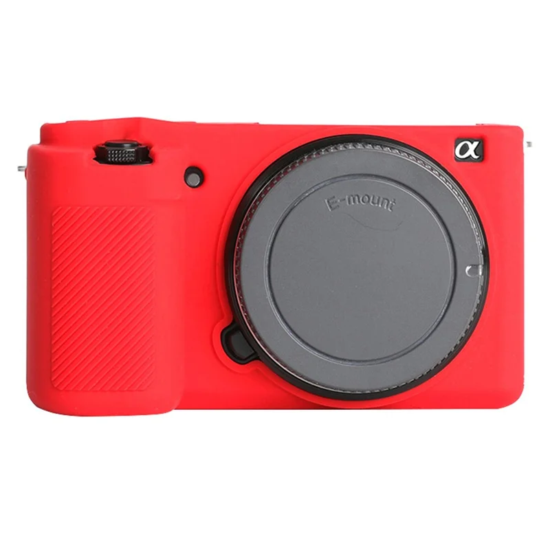 For Sony ZV-E10 ILDC Silicone Cover Anti-slip Dust-proof Anti-collision Silicone Camera Protective Cover - Red