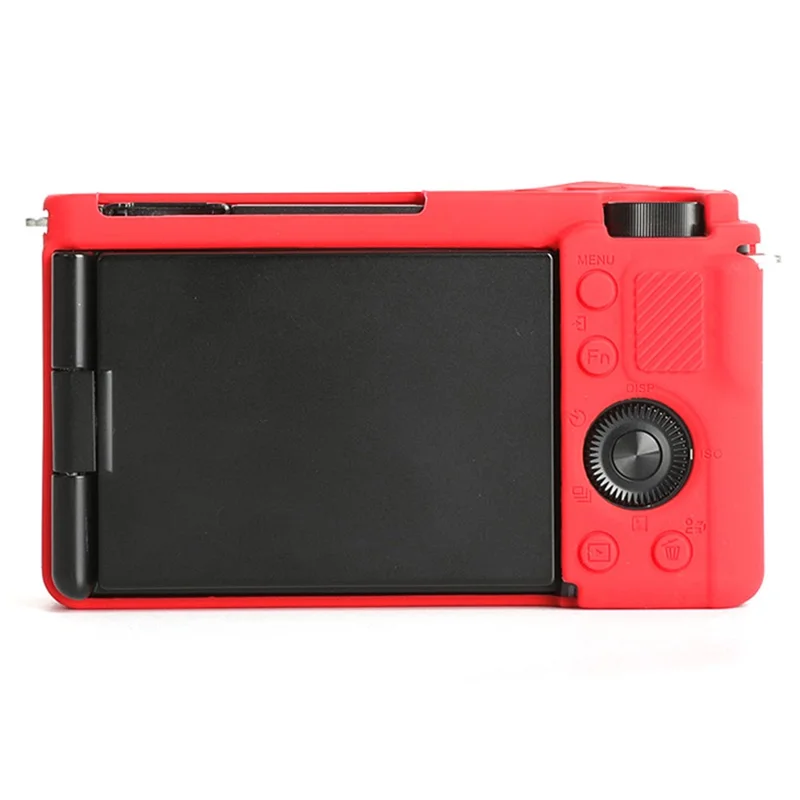 For Sony ZV-E10 ILDC Silicone Cover Anti-slip Dust-proof Anti-collision Silicone Camera Protective Cover - Red