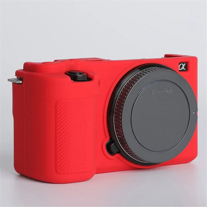 For Sony ZV-E10 ILDC Silicone Cover Anti-slip Dust-proof Anti-collision Silicone Camera Protective Cover - Red