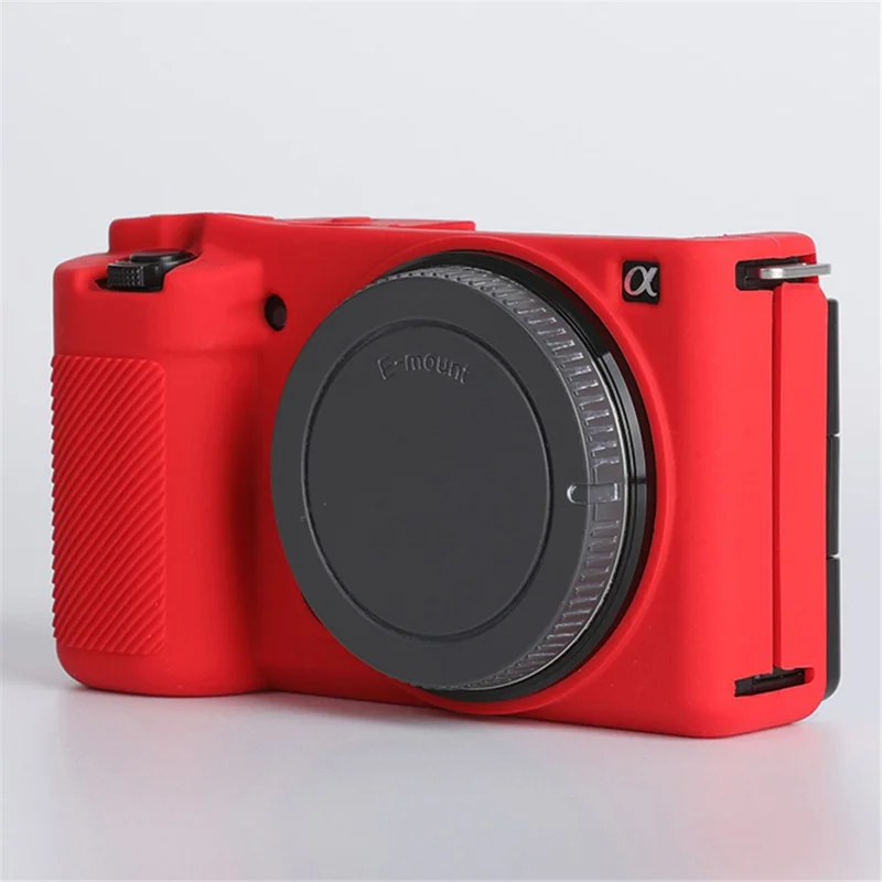 For Sony ZV-E10 ILDC Silicone Cover Anti-slip Dust-proof Anti-collision Silicone Camera Protective Cover - Red