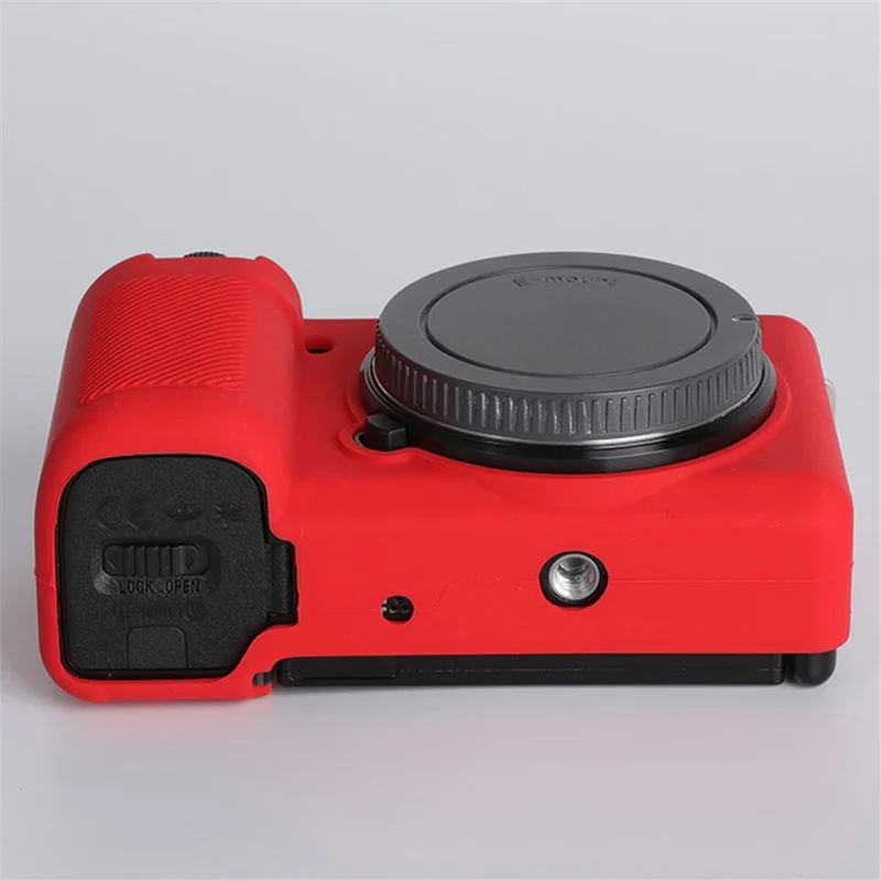 For Sony ZV-E10 ILDC Silicone Cover Anti-slip Dust-proof Anti-collision Silicone Camera Protective Cover - Red