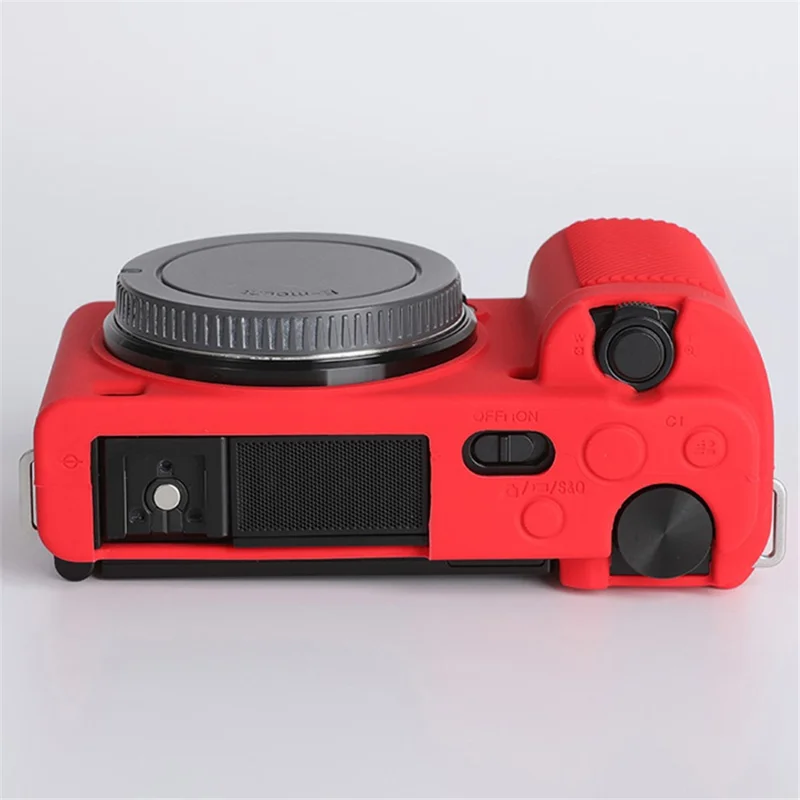 For Sony ZV-E10 ILDC Silicone Cover Anti-slip Dust-proof Anti-collision Silicone Camera Protective Cover - Red