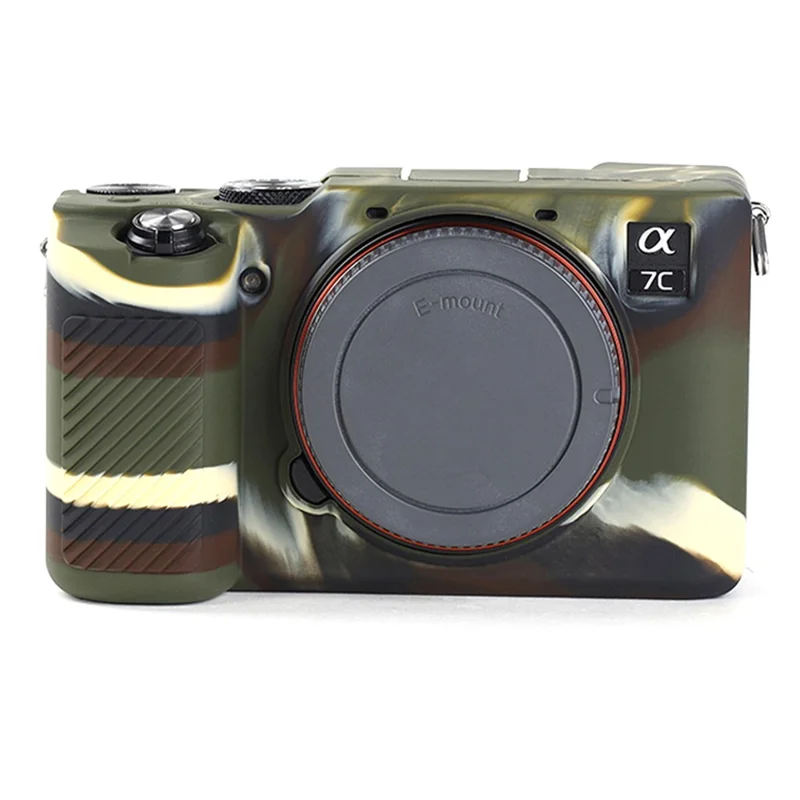 For Sony A7C Anti-slip Dust-proof Anti-collision Silicone ILDC Camera Protective Cover Case - Camouflage