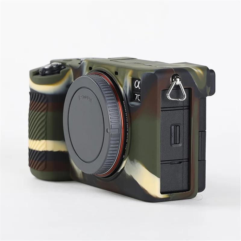 For Sony A7C Anti-slip Dust-proof Anti-collision Silicone ILDC Camera Protective Cover Case - Camouflage