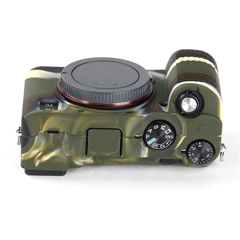 For Sony A7C Anti-slip Dust-proof Anti-collision Silicone ILDC Camera Protective Cover Case - Camouflage