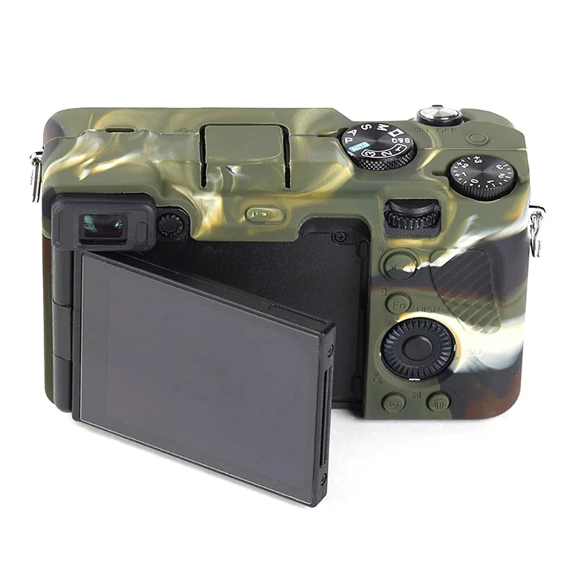 For Sony A7C Anti-slip Dust-proof Anti-collision Silicone ILDC Camera Protective Cover Case - Camouflage