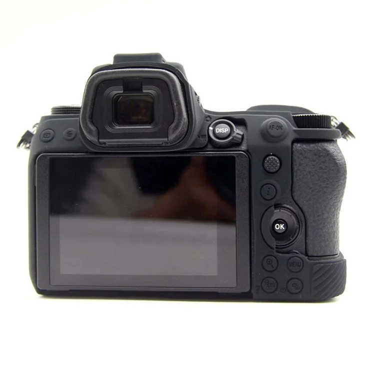 For Nikon Z6II Z7II Z5 SLR Camera Anti-drop Silicone Case Plain Protective Cover - Black