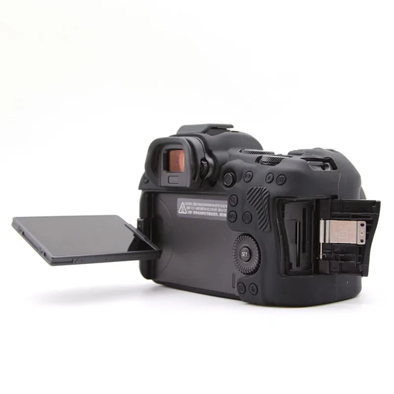 Til Canon EOS R6 Anti-skrab Digitalkamera Blød Silikone Med Struktureret Overflade Beskyttelsesdækket Bærbar Beskyttelseslomme - Sort