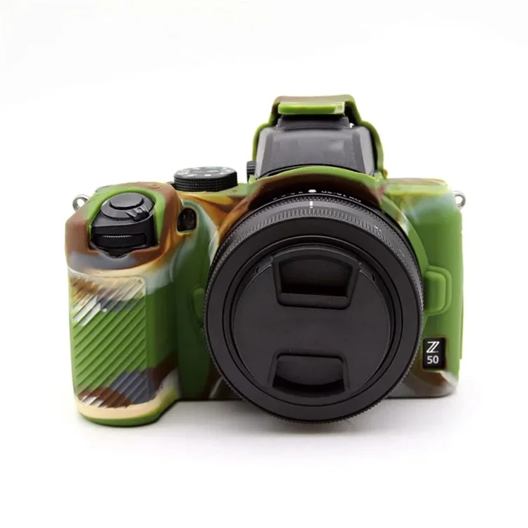 For Nikon Z50 Digital Camera Soft Silicone Case Portable Protective Cover - Camouflage