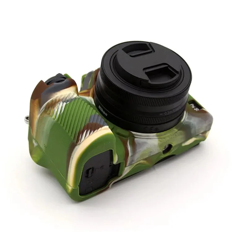 For Nikon Z50 Digital Camera Soft Silicone Case Portable Protective Cover - Camouflage