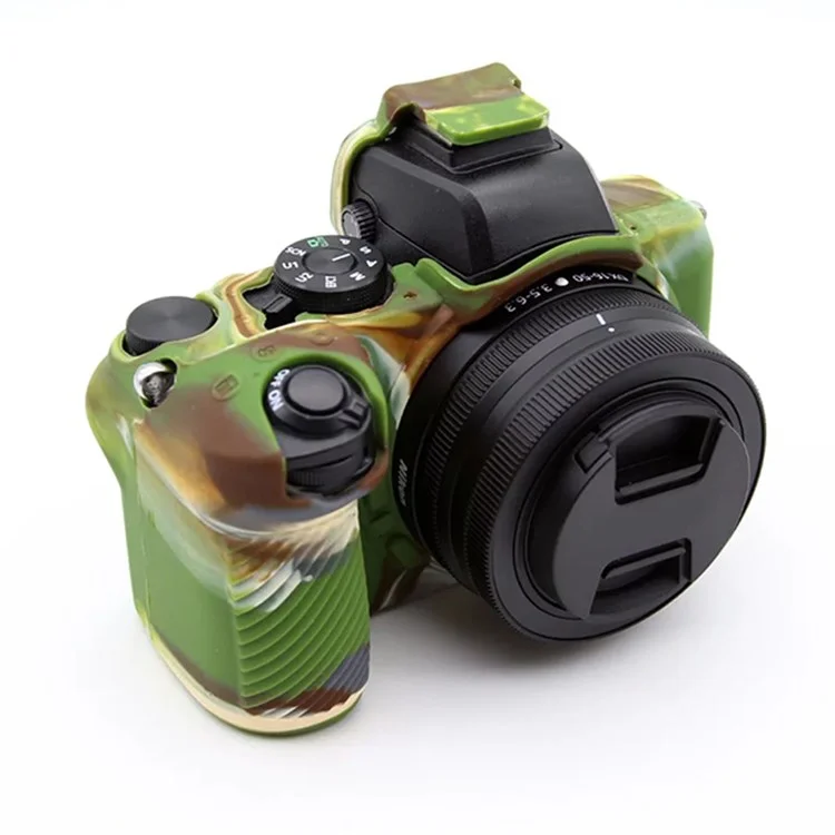 For Nikon Z50 Digital Camera Soft Silicone Case Portable Protective Cover - Camouflage