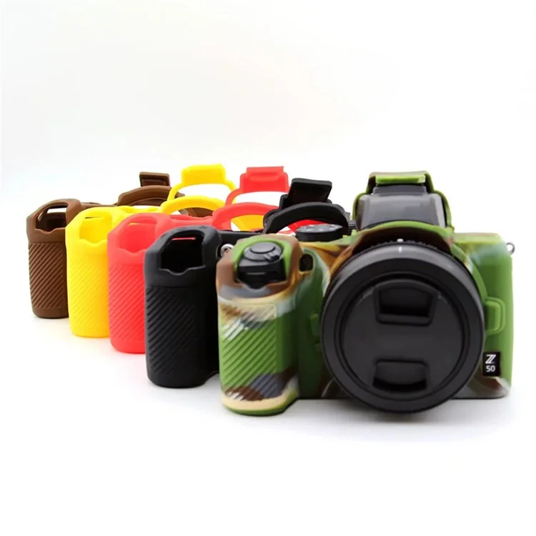 For Nikon Z50 Digital Camera Soft Silicone Case Portable Protective Cover - Camouflage