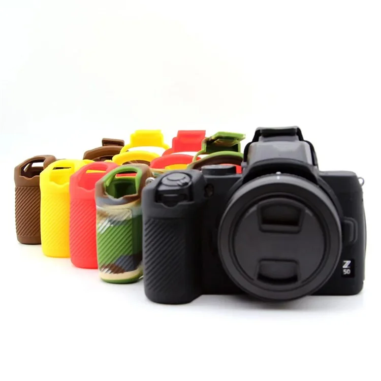 For Nikon Z50 Digital Camera Soft Silicone Case Portable Protective Cover - Camouflage