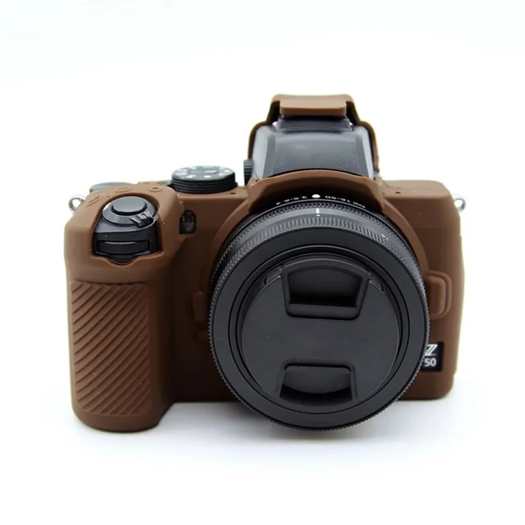 Para Nikon Z50 Câmera Digital Soft Silicone Caso Tampa Protetora Portátil - Café