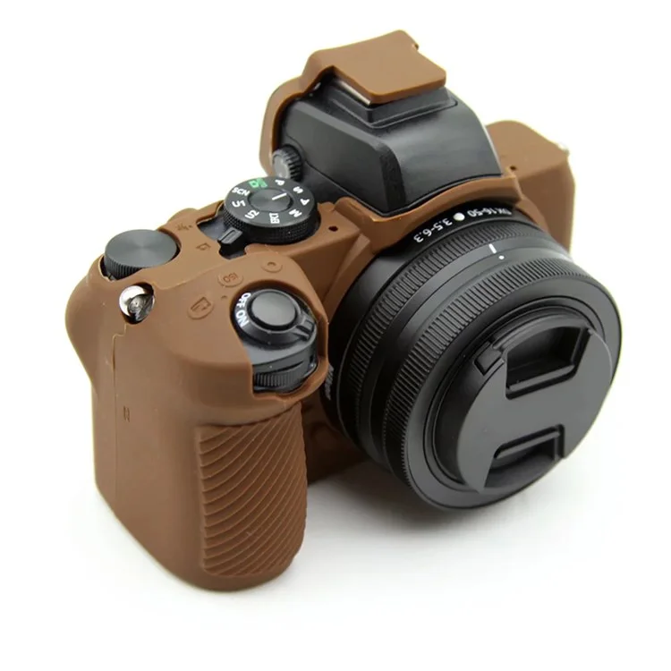 Para Nikon Z50 Câmera Digital Soft Silicone Caso Tampa Protetora Portátil - Café