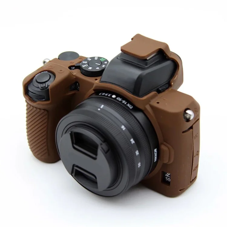 Para Nikon Z50 Câmera Digital Soft Silicone Caso Tampa Protetora Portátil - Café