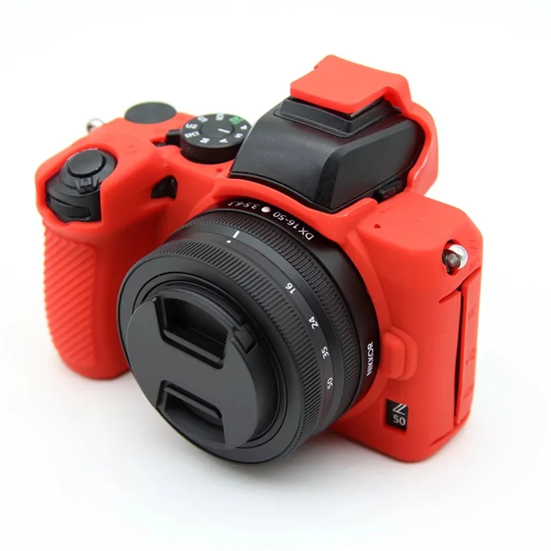 For Nikon Z50 Digitalkamera Blød Silikone Taske Bærbar Beskyttende Cover - Rød