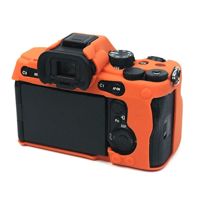 For Sony A7M4 Well-Protective Anti-collision Environmental Friendly Silicone Camera Protective Cover Case - Orange
