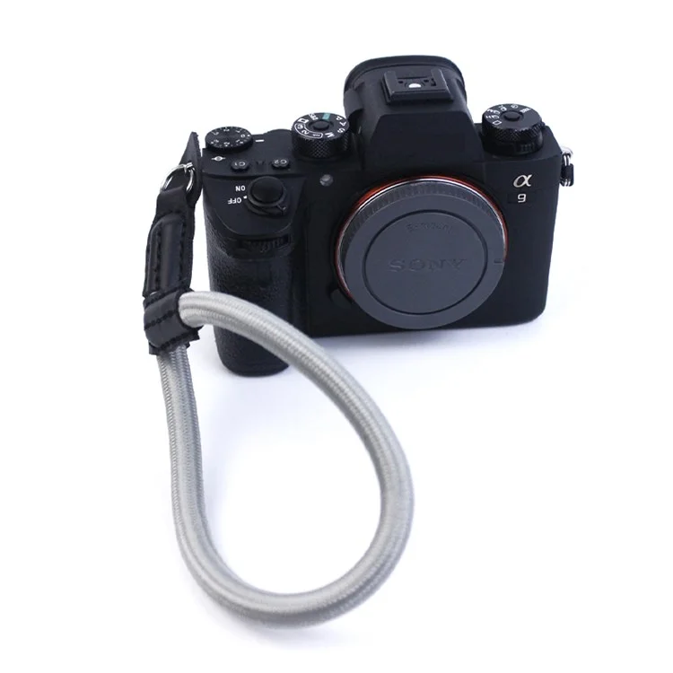 Pour Sony Leica D-Lux Fujifilm Camera Sangle Suspendue Nylon Release Rapide Corde - Gris