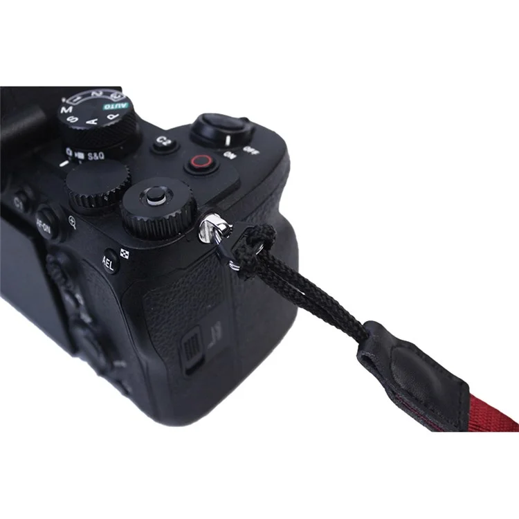 Für Sony A7R Iii/a7m4/fujifilm X-T30/X-T4/X-S10/X-T200 Non-slip-verstellbarer Dslr-kamera Nylon Handgelenk Handgriff - Schwarz