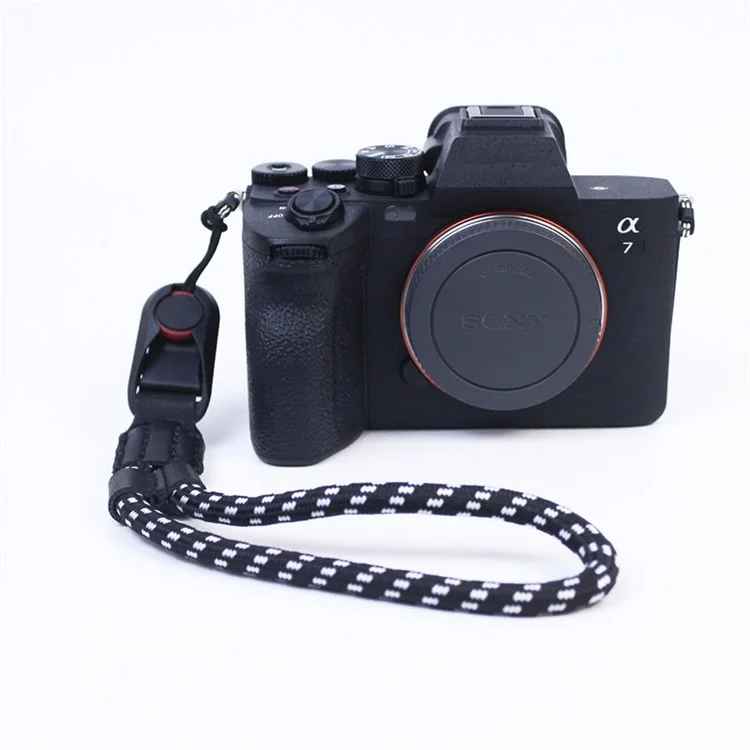 Camera Hanging Strap for Fujifilm XT4 XS10 Sony A7M4 A7C Nylon Quick Release Carrying Rope - Black