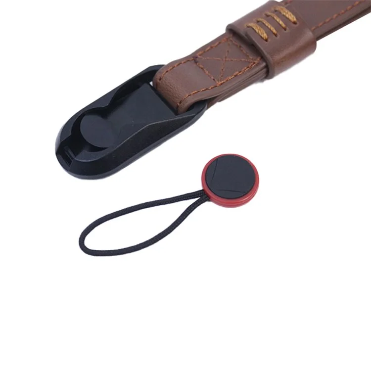 Pour Fujifilm XT4 XS10 Sony A7M4 A7r3 Quick Release Carrying Rope PU Leather Camera Hanging Strap - Coffee