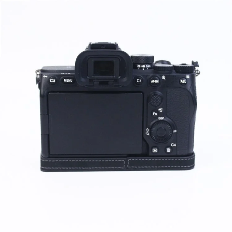 For Sony A7M4/A7S3/A1 Convenient Detachable Camera Bottom Case Protective Half Body Cover Holder - Black
