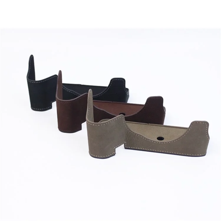 For Sony A7M4/A7S3/A1 Convenient Detachable Camera Bottom Case Protective Half Body Cover Holder - Black