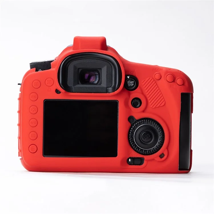 Para Canon EOS 7D DSLR Camera Anti-drop Silicone Case Soft Protective Cover - Rojo