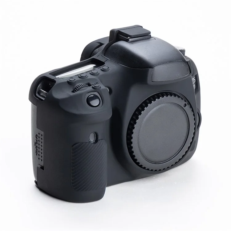 For Canon EOS 7D DSLR Camera Anti-drop Silicone Case Soft Protective Cover - Black