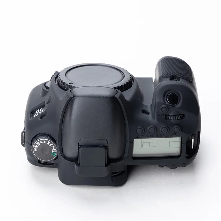 For Canon EOS 7D DSLR Camera Anti-drop Silicone Case Soft Protective Cover - Black