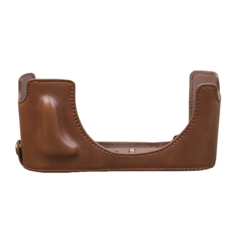 For Leica M11 PU Leather Camera Bottom Case Battery Opening Design Protective Half Body Cover - Coffee