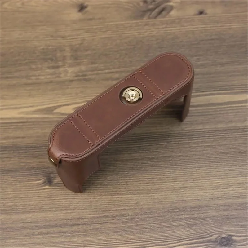 For Leica M11 PU Leather Camera Bottom Case Battery Opening Design Protective Half Body Cover - Coffee