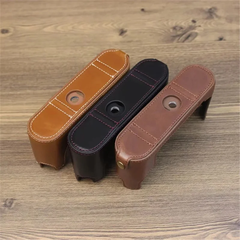 For Leica M11 PU Leather Camera Bottom Case Battery Opening Design Protective Half Body Cover - Coffee
