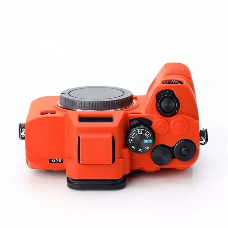 Für Sony A7IV/A74/A7M4 Silikonkamerashülle Hülle Anti-rutsch-anti-staub-slr-kamera Körperschutzabdeckung - Orange