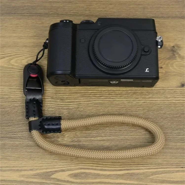 Portable DSLR Camera Hand Strap Quick Release Buckle Nylon Camera Wrist Strap - Orange