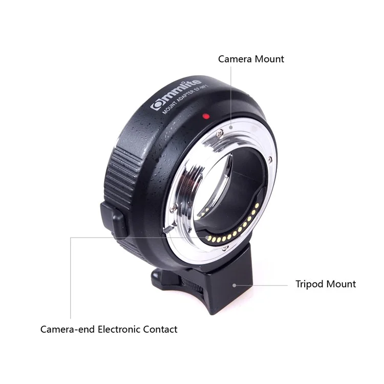 COMMLITE Electronic Aperture Control Adapter Canon EOS EF Lens to Panasonic LUMIX GH2 GH3 GH4 Olympus Micro 4/3 MFT