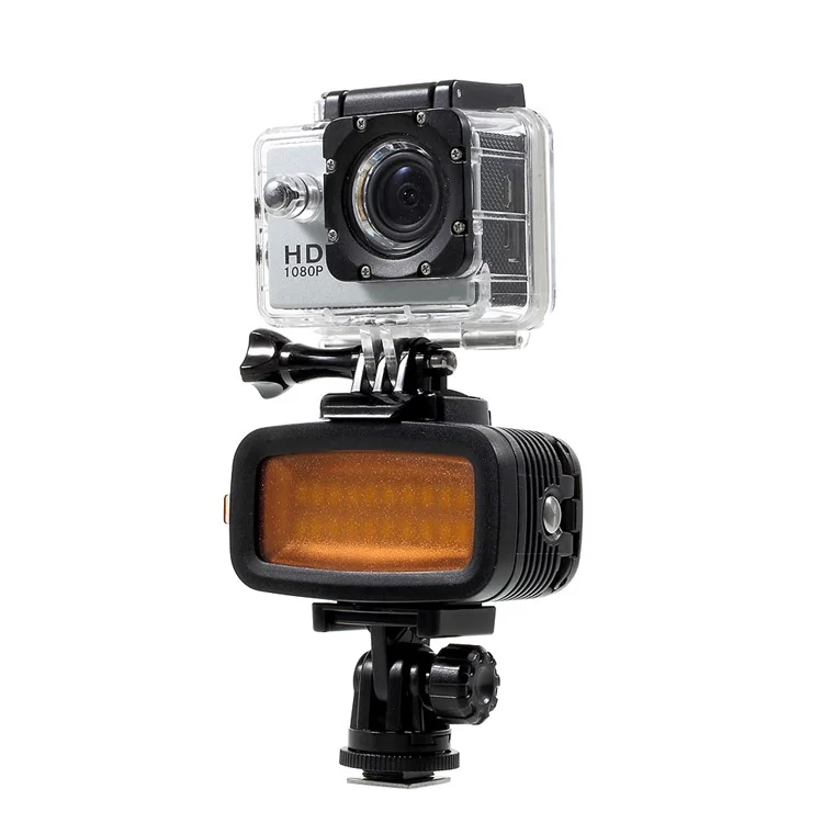 60-LED Underwater 40m 1800LM Diving Lamp Waterproof LED Video Light Lamp for GoPro